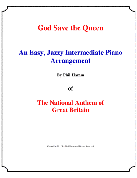 Free Sheet Music God Save The Queen