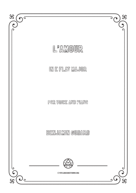 Free Sheet Music Godard L Amour In E Flat Major For Voice And Piano