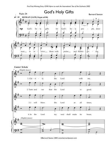 Free Sheet Music Gods Holy Gifts