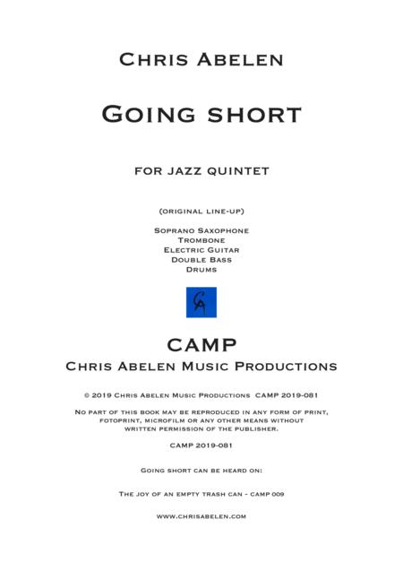 Going Short Sheet Music