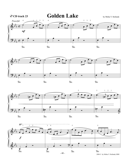 Golden Lake Intermediate Romantic Sheet Music