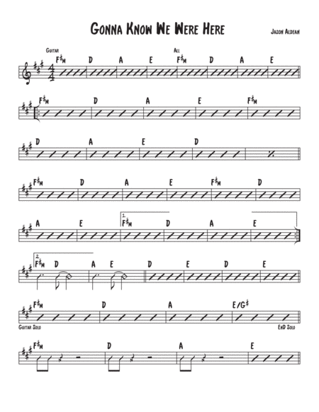 Gonna Know We Were Here Sheet Music