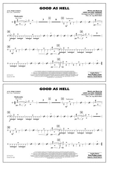 Good As Hell Arr Matt Conaway And Jack Holt Aux Percussion Sheet Music