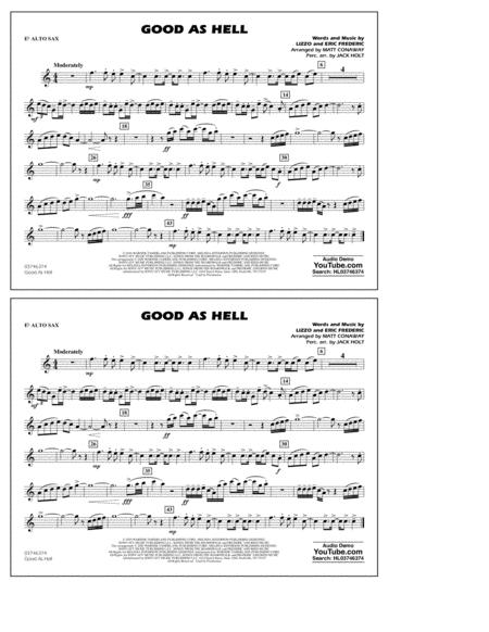 Good As Hell Arr Matt Conaway And Jack Holt Eb Alto Sax Sheet Music