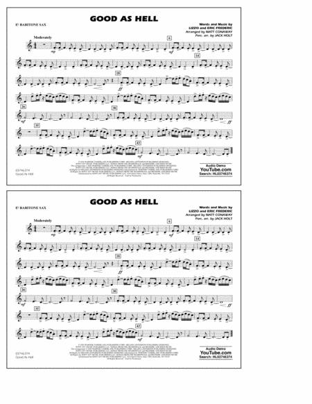 Good As Hell Arr Matt Conaway And Jack Holt Eb Baritone Sax Sheet Music