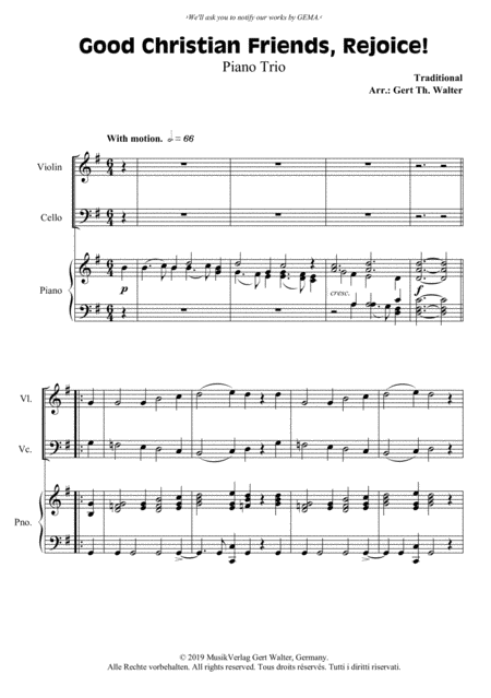 Good Christian Friends Rejoice Sheet Music