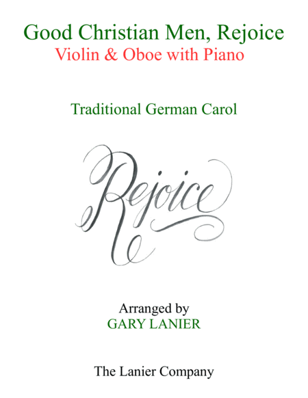 Good Christian Men Rejoice Violin Oboe With Piano Score Parts Sheet Music