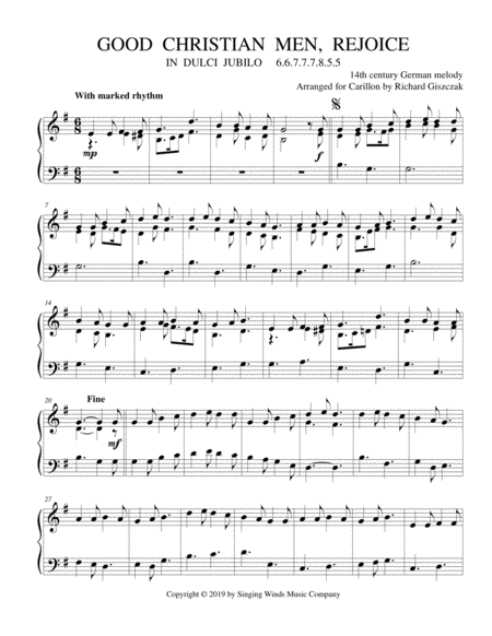 Good Christian Men Rejoice Sheet Music