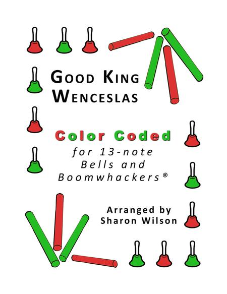 Free Sheet Music Good King Wenceslas For 13 Note Bells And Boomwhackers With Color Coded Notes