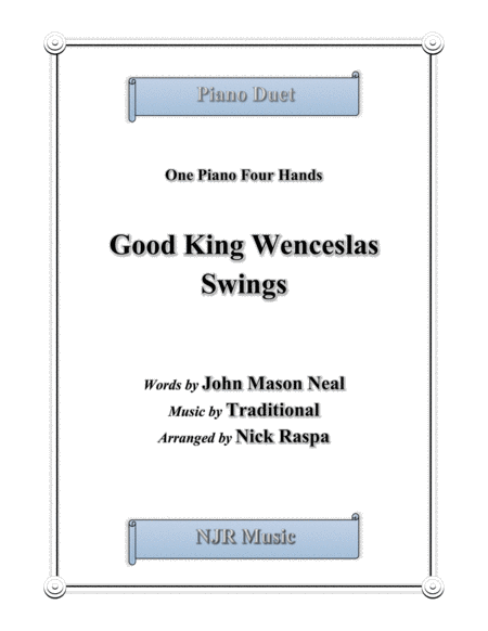 Free Sheet Music Good King Wenceslas Swings 1 Piano 4 Hands Early Intermediate