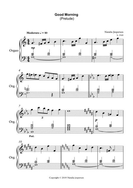 Free Sheet Music Good Morning Prelude