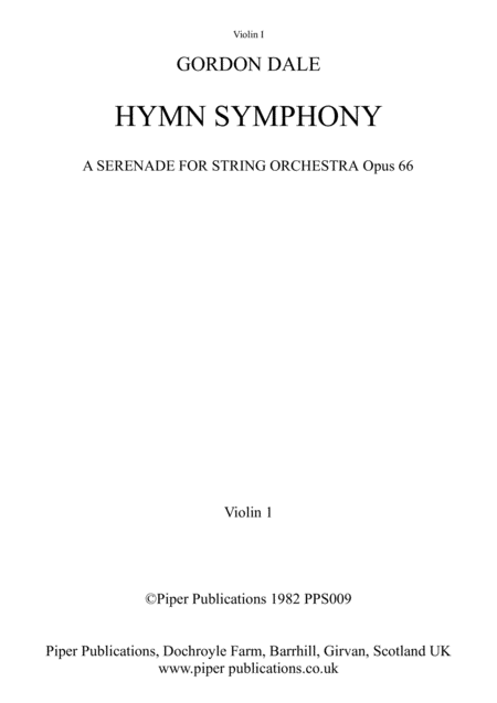 Gordon Dale Hymn Symphony Violin 1 Part Sheet Music