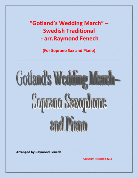 Gotlands Wedding March Traditional Soprano Saxophone And Piano Sheet Music