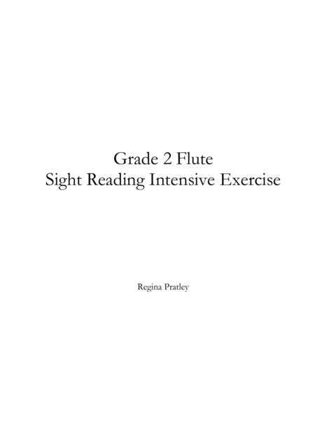 Grade 2 Flute Sight Reading Intensive Exercise Sheet Music