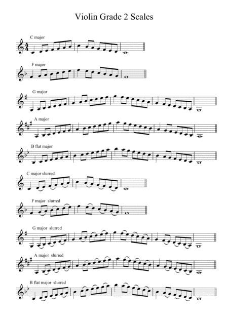 Free Sheet Music Grade 2 Violin Scales