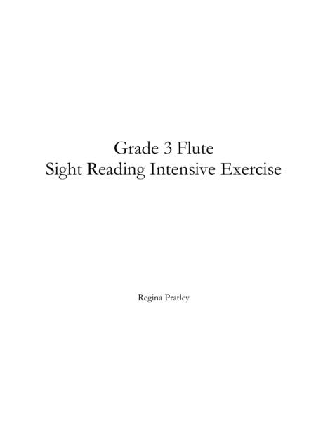 Grade 3 Flute Sight Reading Intensive Exercise Sheet Music