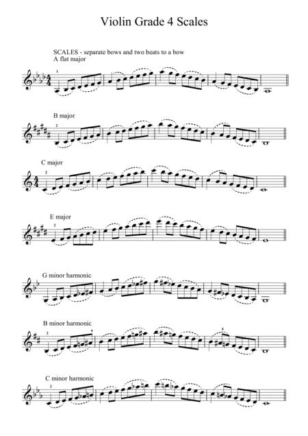 Grade 4 Violin Scales Sheet Music