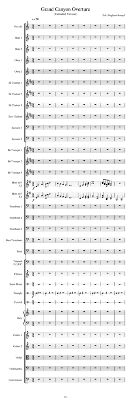 Free Sheet Music Grand Canyon Overture Extended Version