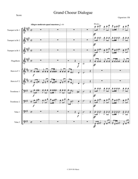 Free Sheet Music Grand Choeur Dialogue