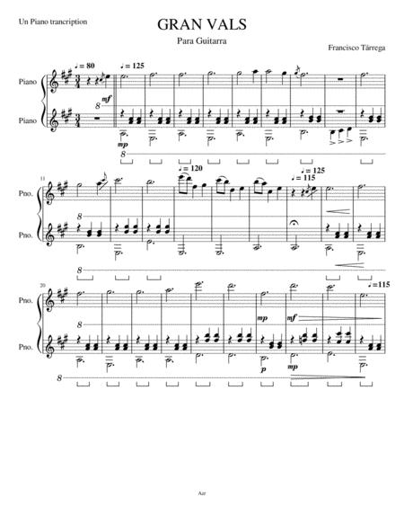 Grand Valse Sheet Music