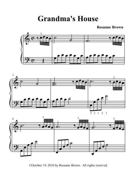 Grandmas House Large Print Sheet Music