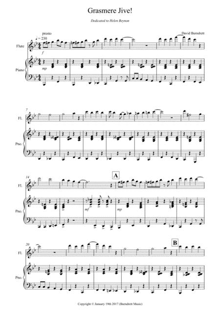 Grasmere Jive For Flute And Piano Sheet Music