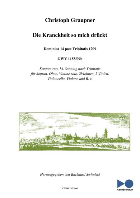 Graupner Christoph Cantata Die Kranckheit So Mich Drckt Gwv 1155 09b Sheet Music