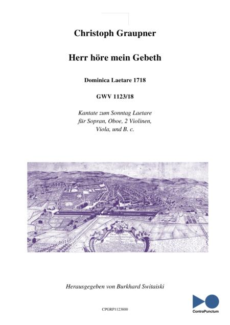 Free Sheet Music Graupner Christoph Cantata Herr Hre Mein Gebeth Gwv 1123 18