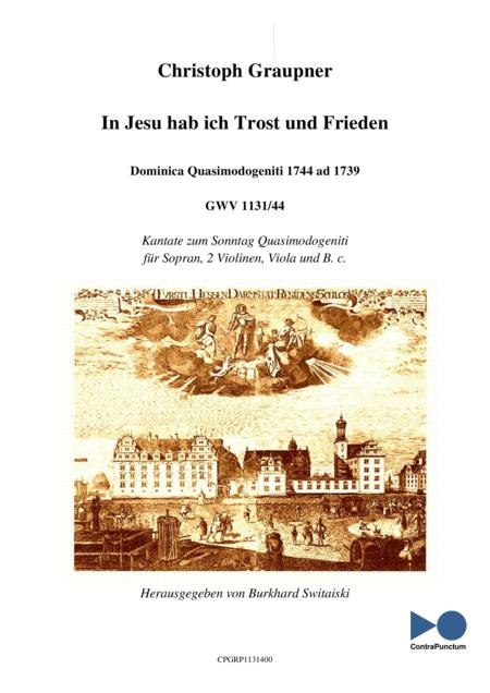 Free Sheet Music Graupner Christoph Cantata In Jesu Hab Ich Trost Und Frieden Gwv 1131 44