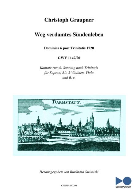 Graupner Christoph Cantata Weg Verdamtes Sndenleben Gwv 1147 20 Sheet Music