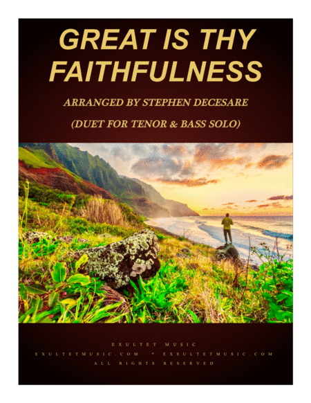 Free Sheet Music Great Is Thy Faithfulness Duet For Tenor And Bass Solo