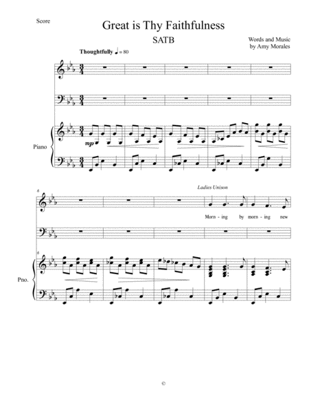 Great Is Thy Faithfulness Satb Sheet Music