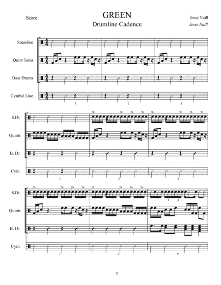 Free Sheet Music Green