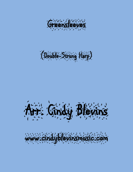 Greensleeves Arranged For Double Strung Harp Sheet Music