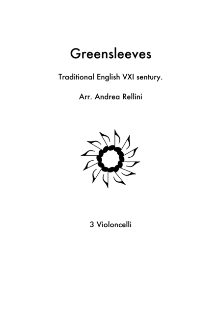 Free Sheet Music Greensleeves Cello Trio