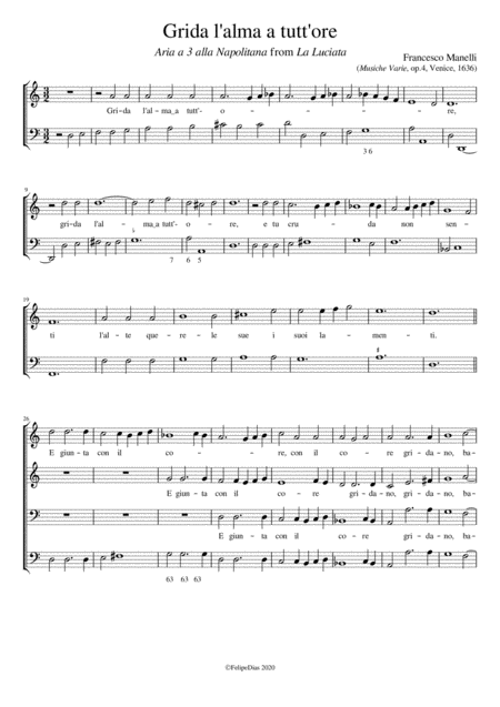 Free Sheet Music Grida L Alma A Tutt Ore