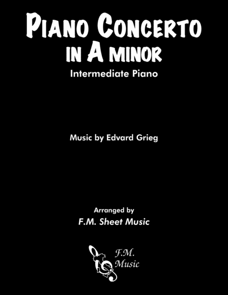 Grieg Piano Concerto Theme Intermediate Piano Sheet Music