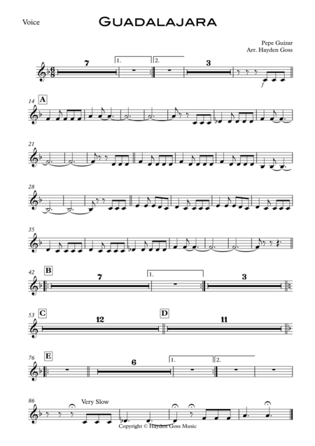 Guadalajara Sheet Music