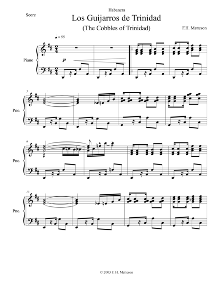 Free Sheet Music Guijarros De Trinidad