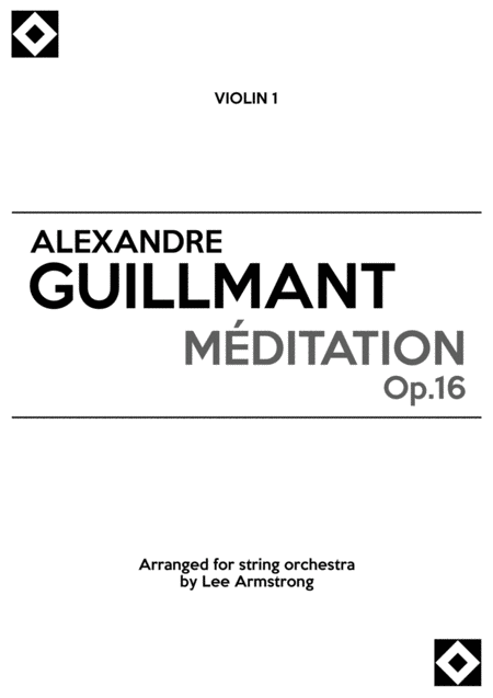 Guilmant Mditation Op 16 For String Orchestra Sheet Music