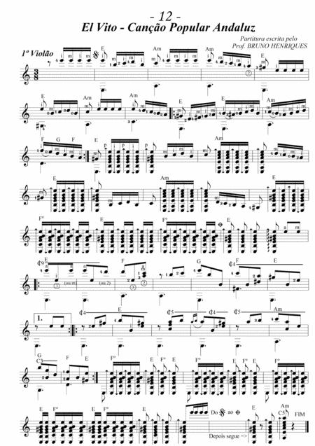 Free Sheet Music Guitar El Vito