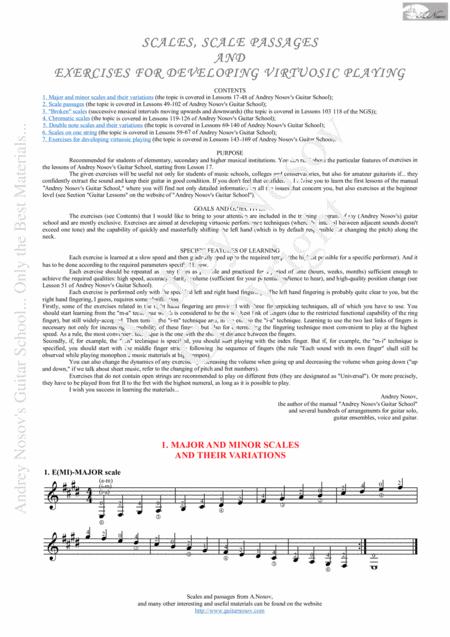 Guitar Xercises Scales And Passages Sheet Music