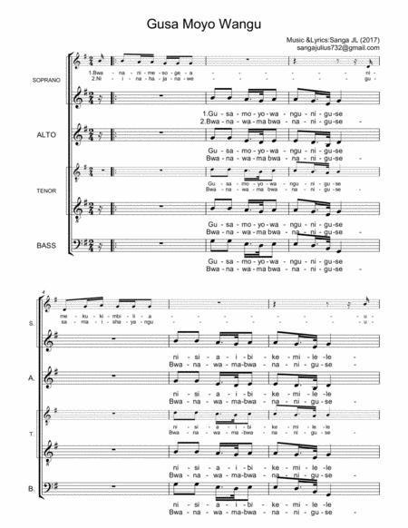 Gusa Traditional Flavor Sheet Music