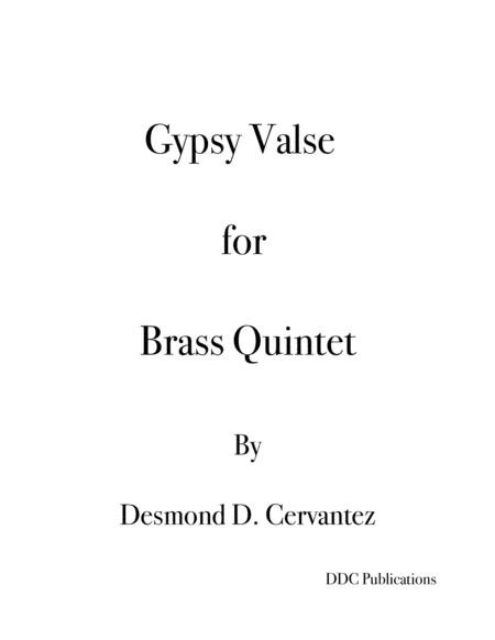 Gypsy Valse Sheet Music