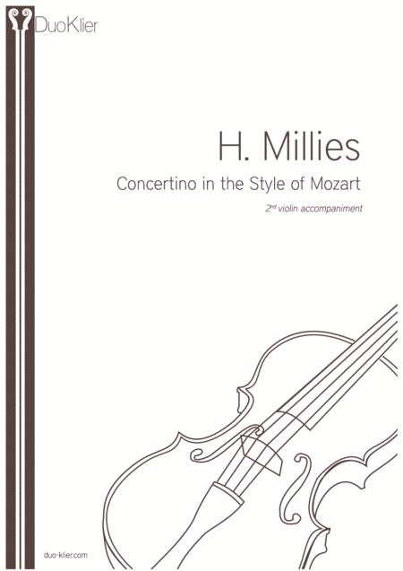 Free Sheet Music H Millies Concertino In The Style Of Mozart 2nd Violin Accompaniment