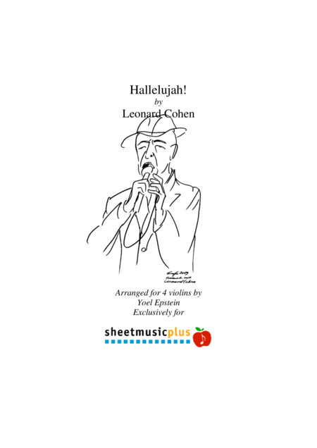 Hallelujah By Leonard Cohen Arranged For Four Violins Sheet Music