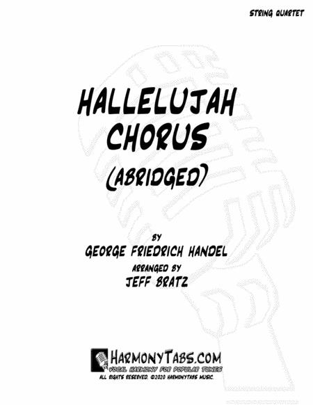 Hallelujah Chorus Abridged String Quartet Sheet Music