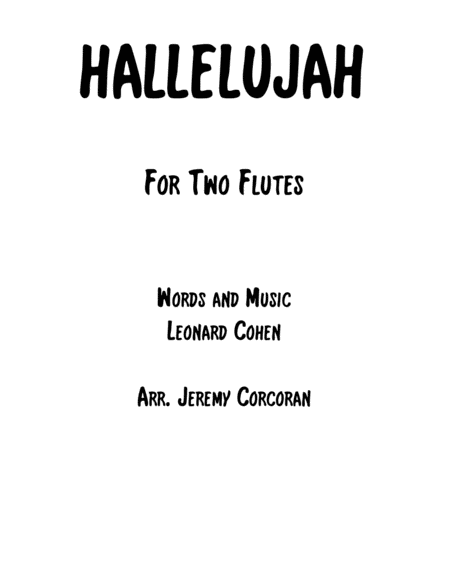 Hallelujah For Flute And Clarinet Sheet Music