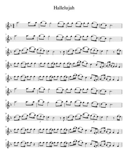 Hallelujah Violin Solo John Legend Sheet Music