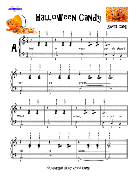 Free Sheet Music Halloween Candy